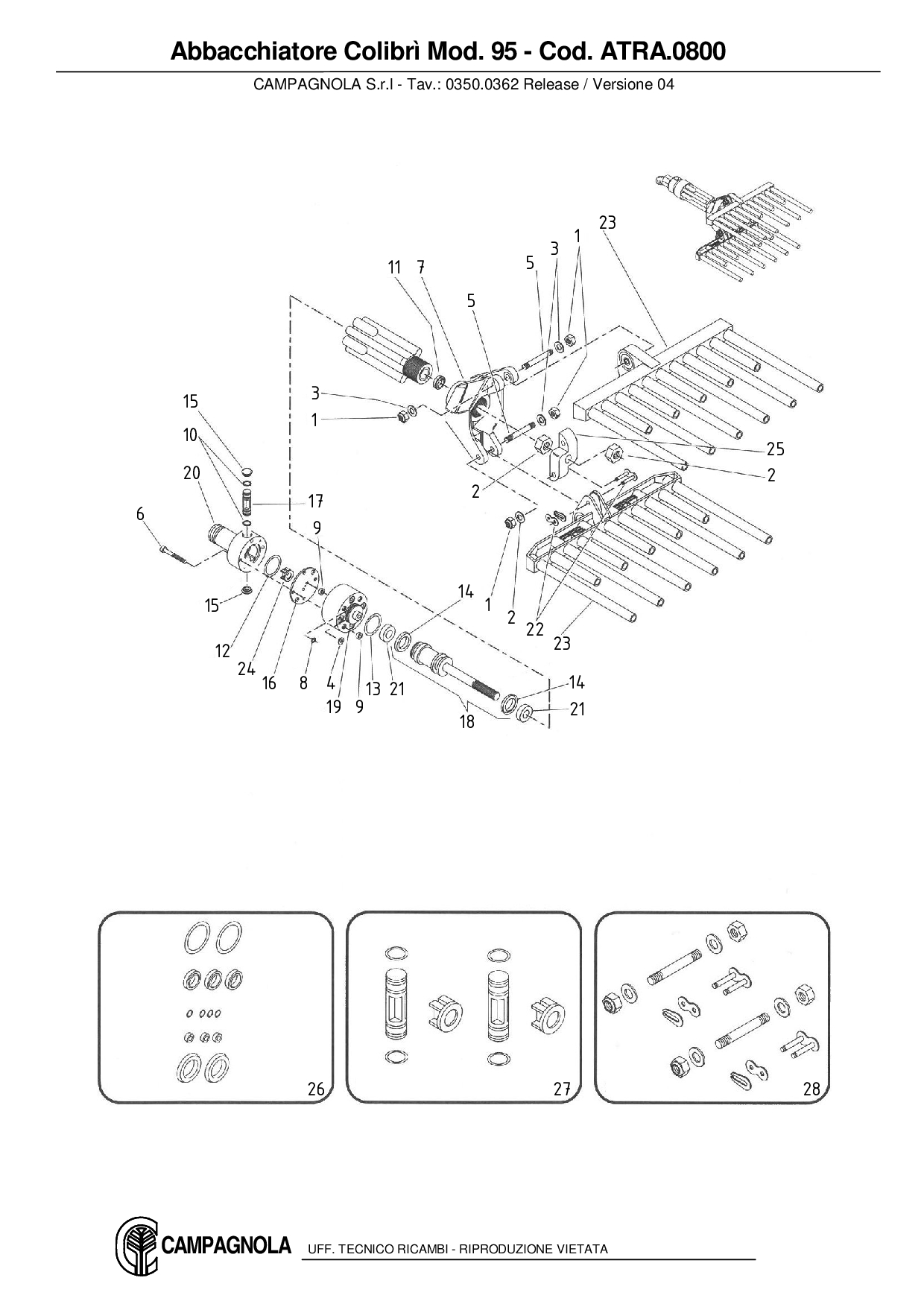 ATRA.0800_Abbacchiatore Colibrì Mod. 95